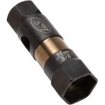 Pro Spark Plug Socket — 21.55 mm (0.848"), 3/8" square drive / 17 mm wrench