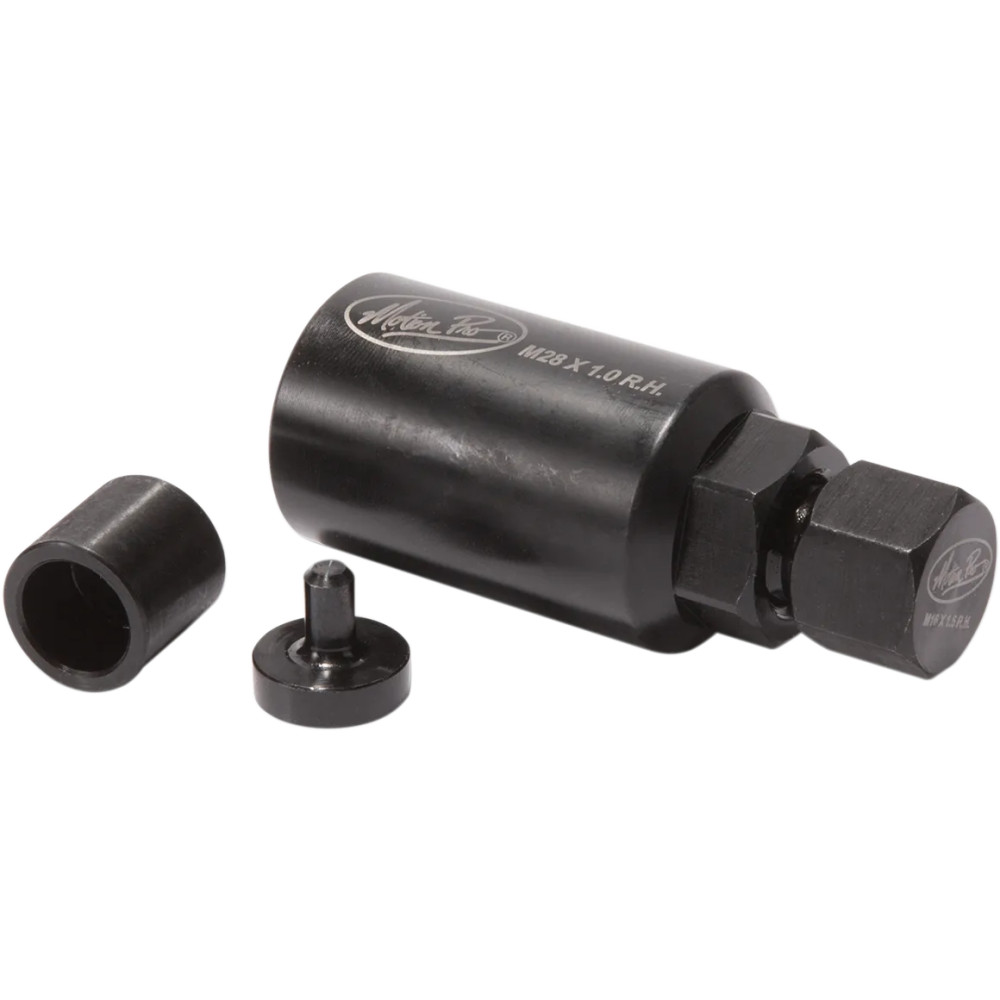 Extractor de volante con rosca interna y protector — M28 x 1.0, Negro