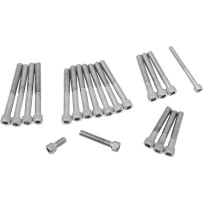 Cam/Primary Cover Bolt Set — Cam cover, primary cover, chrome