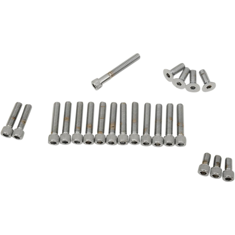 Cam/Primary/Inspection/Derby Cover Bolt Set — Chrome, Set