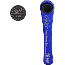 Tappet Adjuster Tool — 3 mm square, 10 mm hex, Black, Blue