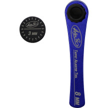 Tappet Adjuster Tool — 3 mm square, 8 mm hex, Black/Blue