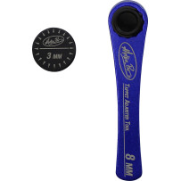 Tappet Adjuster Tool — 3 mm square, 8 mm hex, Black/Blue