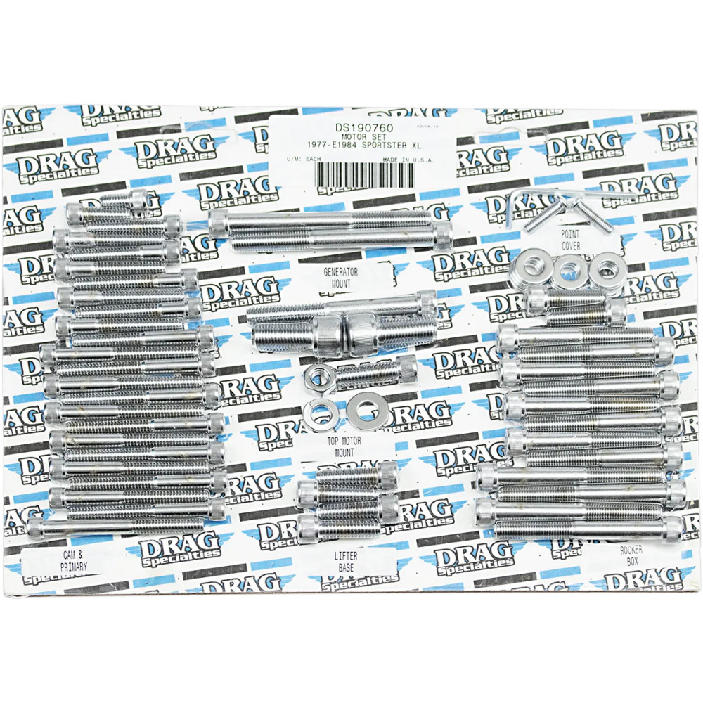 Motor Bolt Set — Chrome