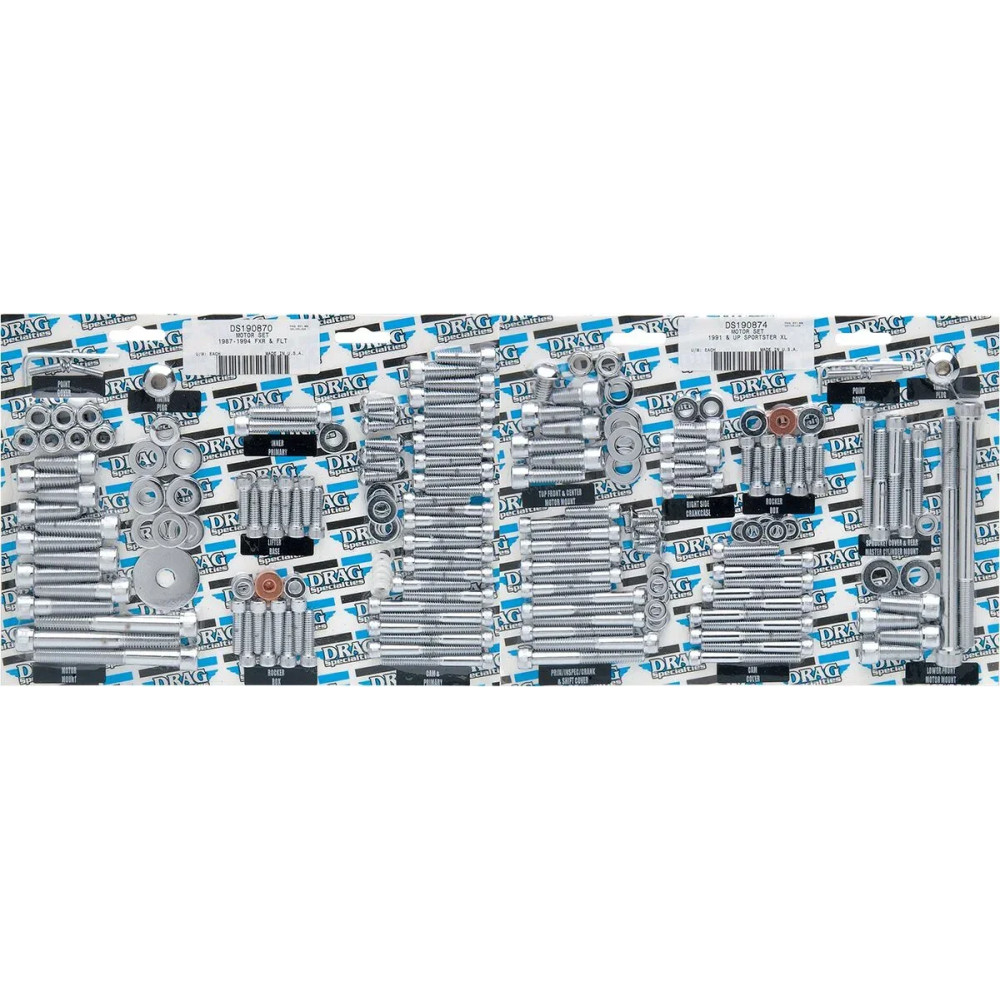 Motor Bolt Set — Chrome, Silver