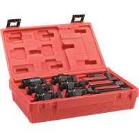 Juego de extractores de volante métricos — 10 piezas, roscas M14–M28