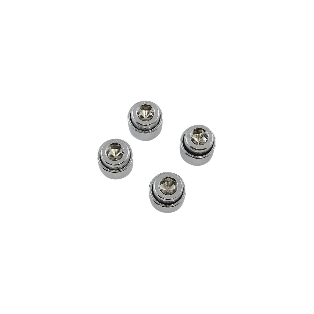 Socket-Head Rocker Arm Shaft End Plug — Chrome, 4 Pack