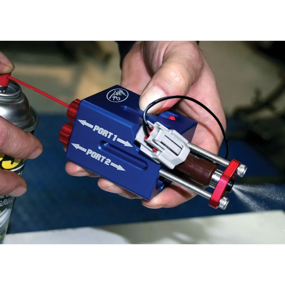 Fuel Injector Cleaner Kit For EV1/EV6 — For EV1 Fuel Injector, Blue anodized