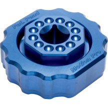 Fork Cap Tool for KYB — 49 mm, 1/2" square drive, Blue anodized