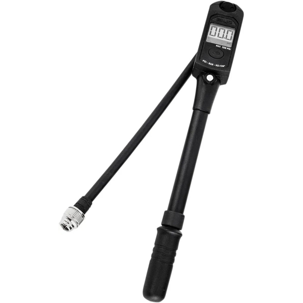 Bomba con manómetro digital — 0–300 psi, Negro