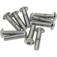 Pernos de cabeza de botón de repuesto — rosca 8-32, paquete de 10, cromo