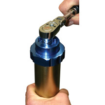 Fork Cap Tool for Showa — 50 mm fork cap, 1/2" square drive, Blue anodized