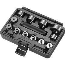 Universal Bearing Driver Tool Set — 8–47 mm adaptors, 8–30 mm ID / 32–47 mm OD, Black