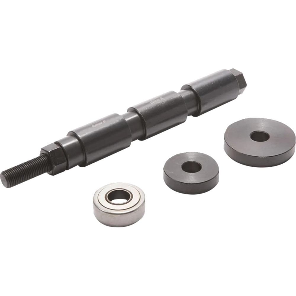 Swingarm/Rising Rate Linkage Bearing Install Tool — ID20/OD26 mm, ID21/OD26 mm, ID22/OD27 mm, 200 mm bolt, Black