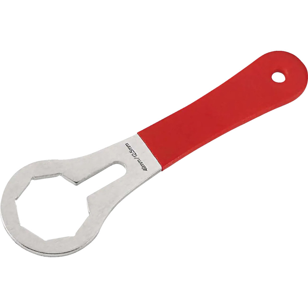 Dual-Chamber Closed Cartridge Fork Cap Tool — Red