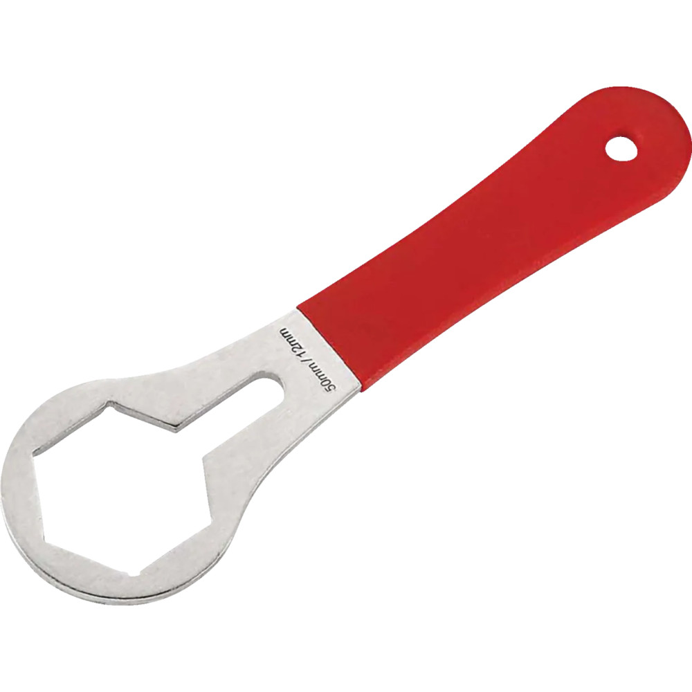 Dual-Chamber Closed Cartridge Fork Cap Tool — WP 4860 MXMA, Red, Silver