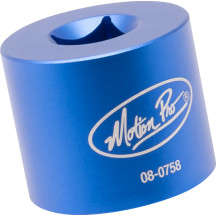 Fork Cap Socket 41 mm — 1/2" square drive, Blue anodized, for '48 and later Wide Glide models