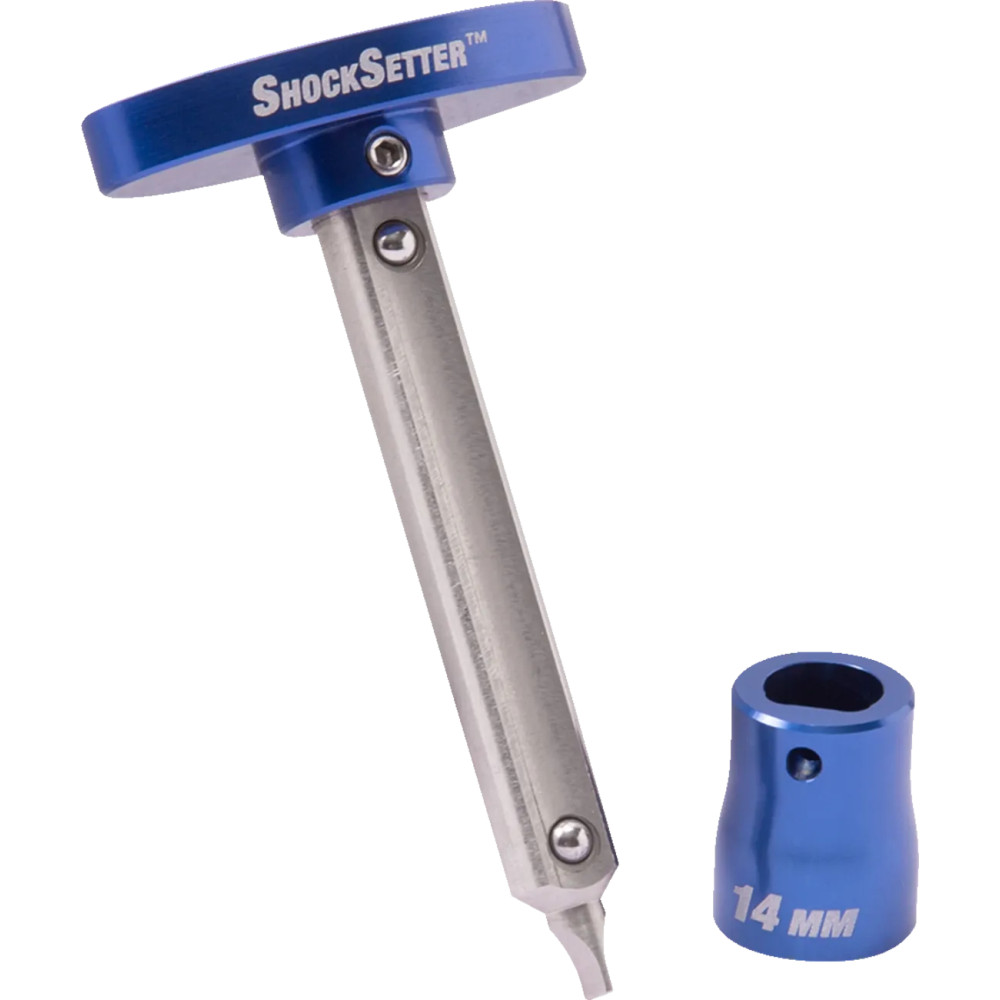 ShockSetter — 14 mm, Blue, Rear shock
