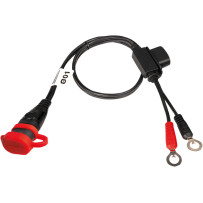 Cable de batería OptiMate™ con terminal de anilla — 12 V, 508 mm (20") , ojete de 1/4", con fusible