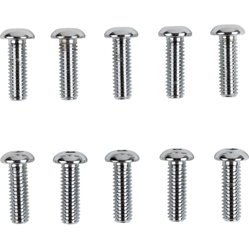 Pernos de cabeza botón de repuesto — 5/16"-18, paquete de 10, cromo
