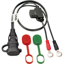 OptiMate™ Battery Lead with Ring Terminal — 12 V, 508 mm (20") , 1/4" terminal eyelet, fused