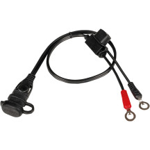 OptiMate™ Battery Lead with Ring Terminal — 12 V, 508 mm (20") , 1/4" terminal eyelet, fused