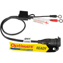 Cable de batería OptiMate™ con terminal de anilla — 508 mm (20"), 12V, anilla 1/4" (M6), fusible 15A