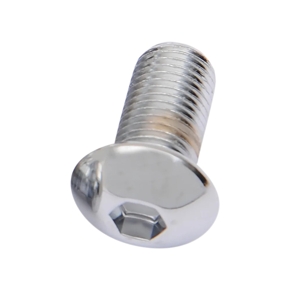 Pernos de cabeza tipo botón de repuesto — 3/8"-24, SAE, Cromo, paquete de 10
