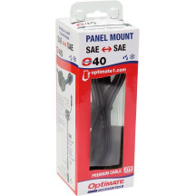 OptiMate™ SAE Panel Mount Socket — 12V, 18 mm (23/32"), Black, fits Triumph, Ducati, BMW