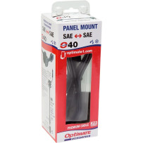 Toma de panel SAE OptiMate™ — 12V, 18 mm (23/32"), negro, para Triumph, Ducati, BMW