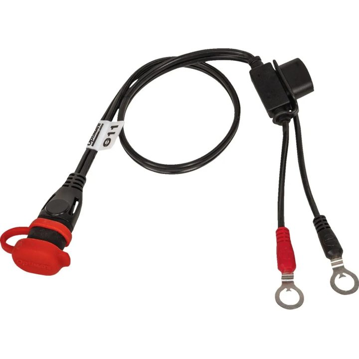 OptiMate™ Eyelet SAE Battery Connection Leads — 12V, 5/16" eyelet, black