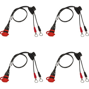 OptiMate™ Eyelet SAE Battery Connection Leads — SAE plug, fused, 5/16\" terminal eyelet, 12V, 4-pack