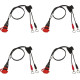 OptiMate™ Eyelet SAE Battery Connection Leads — SAE plug, fused, 5/16\" terminal eyelet, 12V, 4-pack