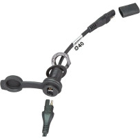 Toma SAE impermeable para panel delgado O-40 — agujero 18 mm, panel 1 mm, 12 V