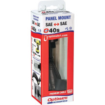 Toma SAE impermeable para panel delgado O-40 — agujero 18 mm, panel 1 mm, 12 V