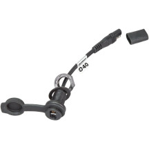 Toma SAE impermeable para panel delgado O-40 — agujero 18 mm, panel 1 mm, 12 V