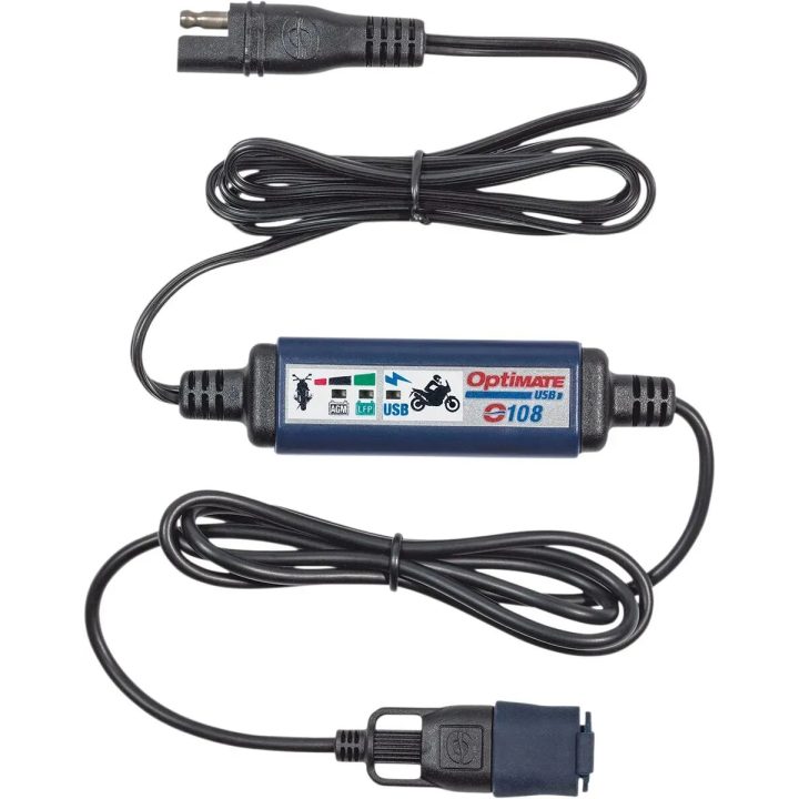OptiMate™ USB Charger and Lithium Battery Monitor — 12 V, SAE plug, Black
