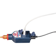 OptiMate™ Dual USB Inline Charger — 12V 3.3A, 12 mm DIN 180° bike plug, Blue