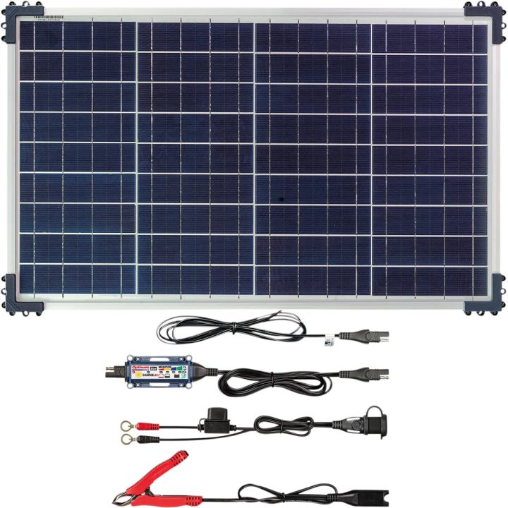 OptiMate™ 20 W Solar DUO Charger/Maintainer — 12 V controller, 14.3 in x 17.9 in x 1 in