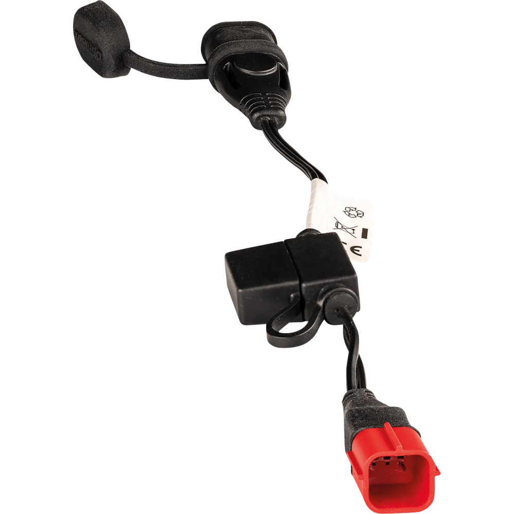OptiMate™ Adaptador de cable de cargador — 7,5 A, Euro5 6 pines a SAE 2 pines, Negro, apto para conector diagnóstico Ducati 6 pi