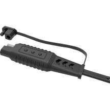 BT03 Battery Charge Indicator with LED — 12V, 2× M8 eyelets (8.4 mm), 50 cm cable, 10A fuse, Black