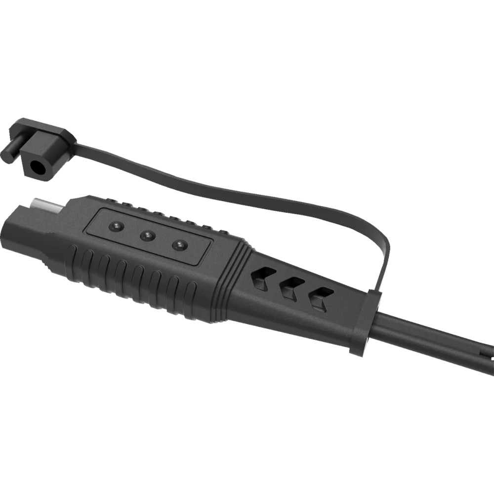 BT03 Battery Charge Indicator with LED — 12V, 2× M8 eyelets (8.4 mm), 50 cm cable, 10A fuse, Black