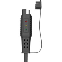 BT03 Battery Charge Indicator with LED — 12V, 2× M8 eyelets (8.4 mm), 50 cm cable, 10A fuse, Black