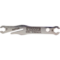 Disc Wrench — 7mm, 8mm flare wrenches, rotor truing slot