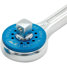 T-6 Combo Lever Adapter — 3/8" drive male, 1/4" drive female, blue anodized