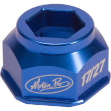 T6 Combo Lever Adapter — Fits 32 to 27/17 mm axle nuts, Blue anodized