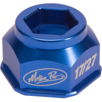 T6 Combo Lever Adapter — Fits 32 to 27/17 mm axle nuts, Blue anodized