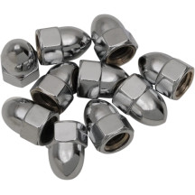 Juegos de tuercas cúpula — Pack de 10, Cromo