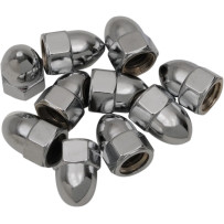 Juegos de tuercas cúpula — Pack de 10, Cromo