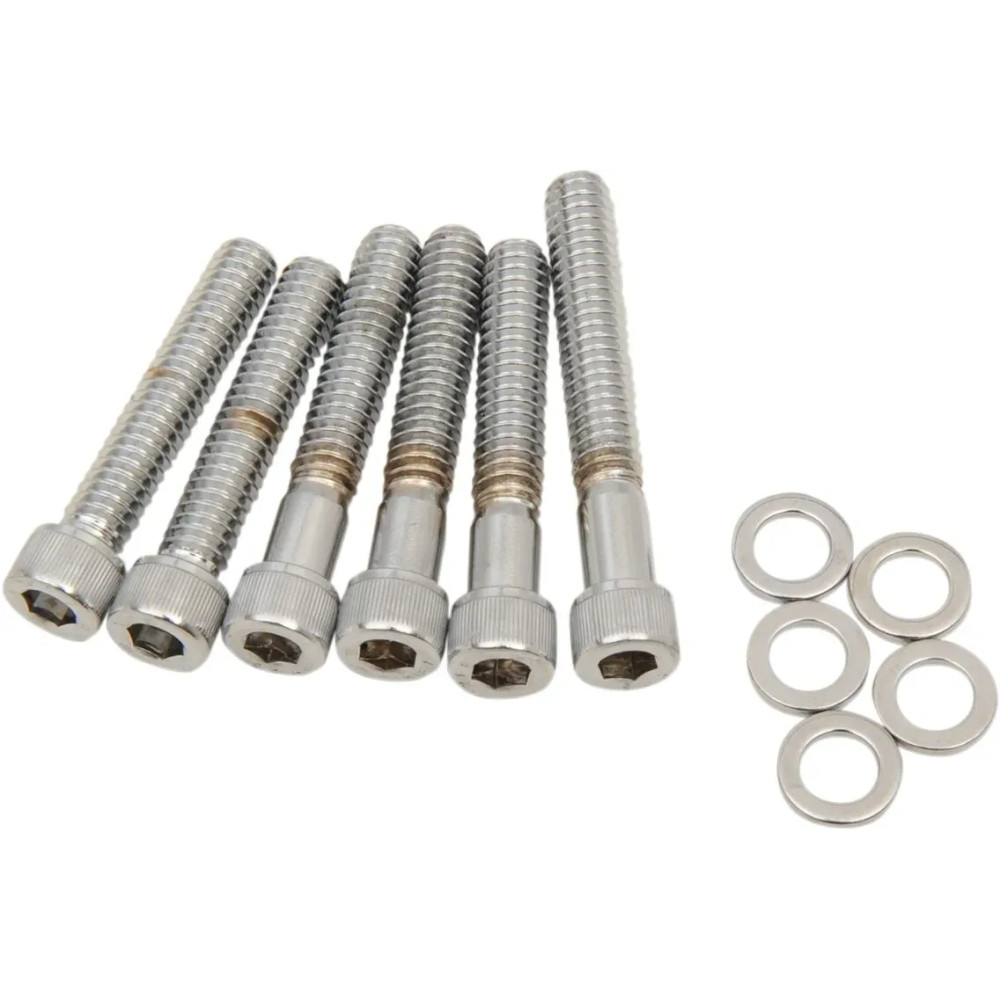 Cam Cover Bolt Kit — Chrome, Silver